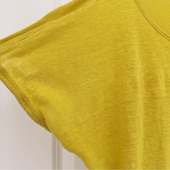 💛Cynthia Rowley Yellow Boxy Peplum T-Shirt - Picture 4 of 6